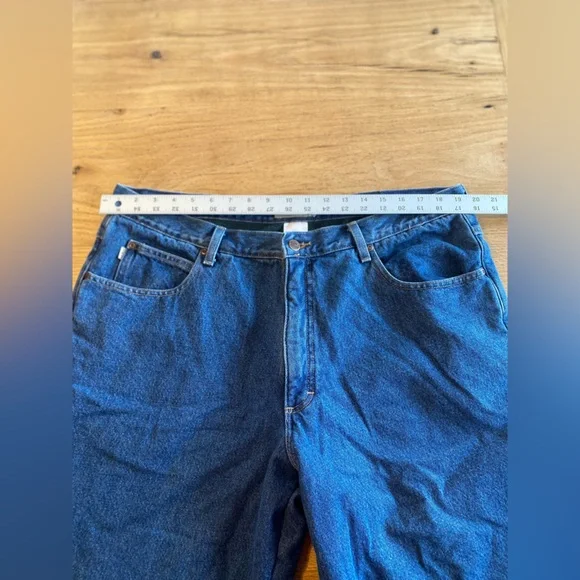 LL Bean‎ Fleece Lined Relaxed Fit Men's Blue Jeans Straight Leg 40x30” Preowned - Picture 5 of 8